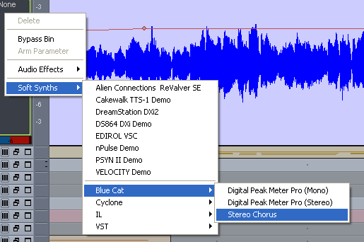 Step 04 - Insert the Stereo Chorus effect in an instrument track